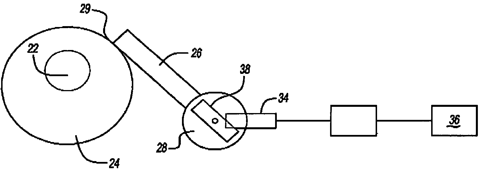 Non-contacting large angle rotary position sensor for rotating shaft