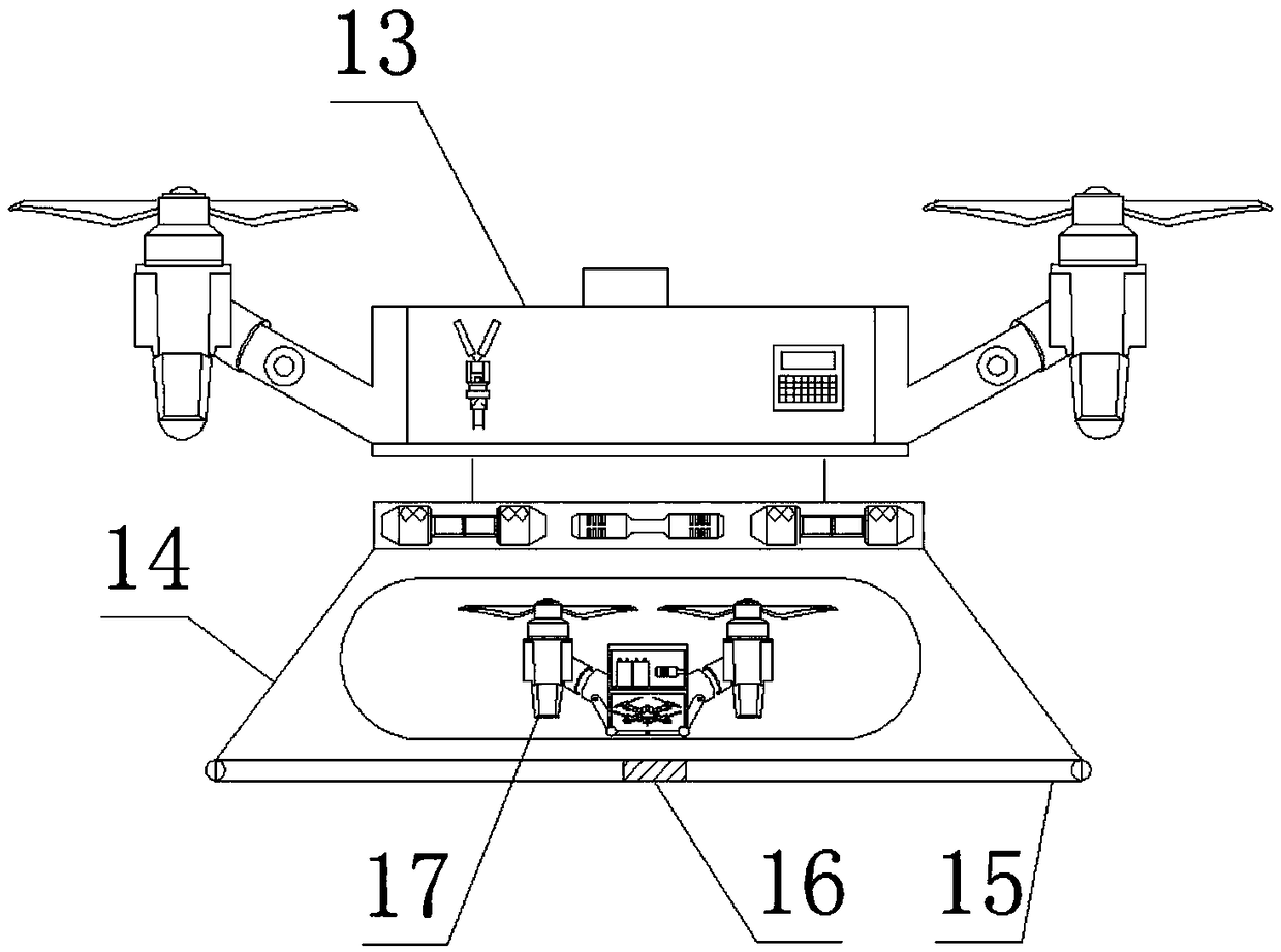 Multistage flight device internally comprising unmanned aerial vehicle