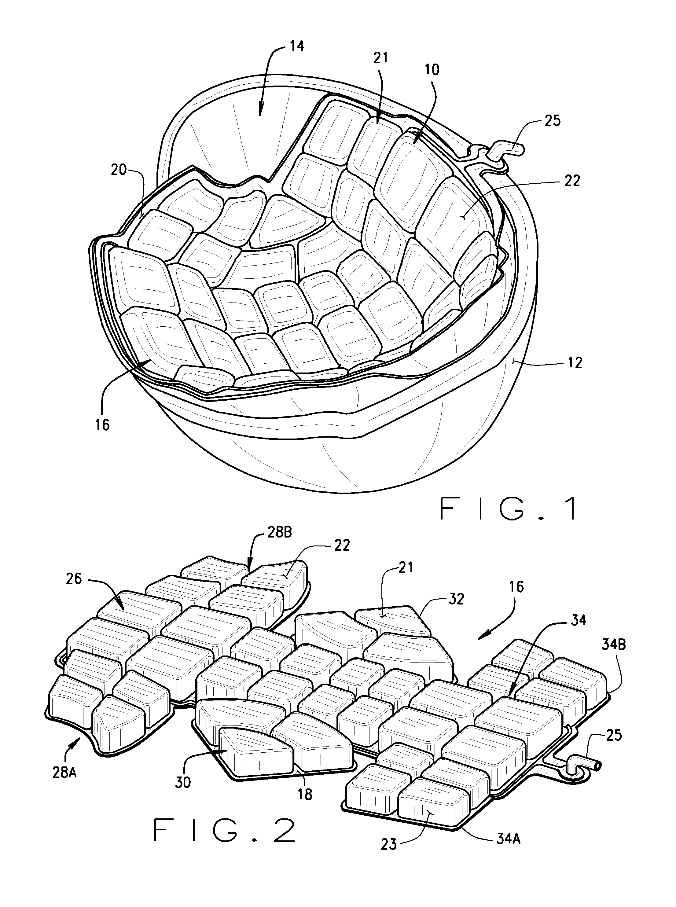 Multilayer impact attenuating insert for headgear
