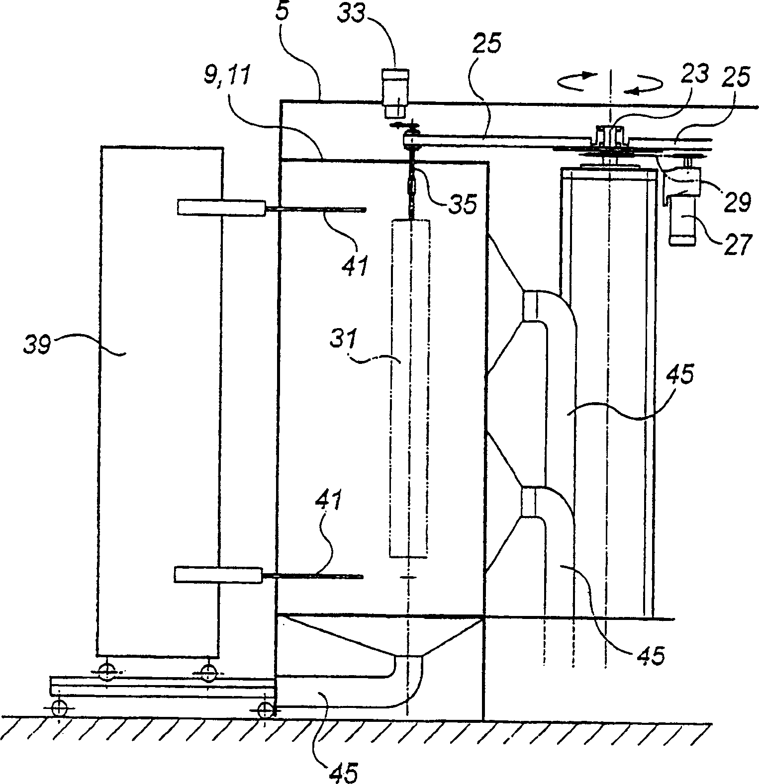 Device and method for coating powder