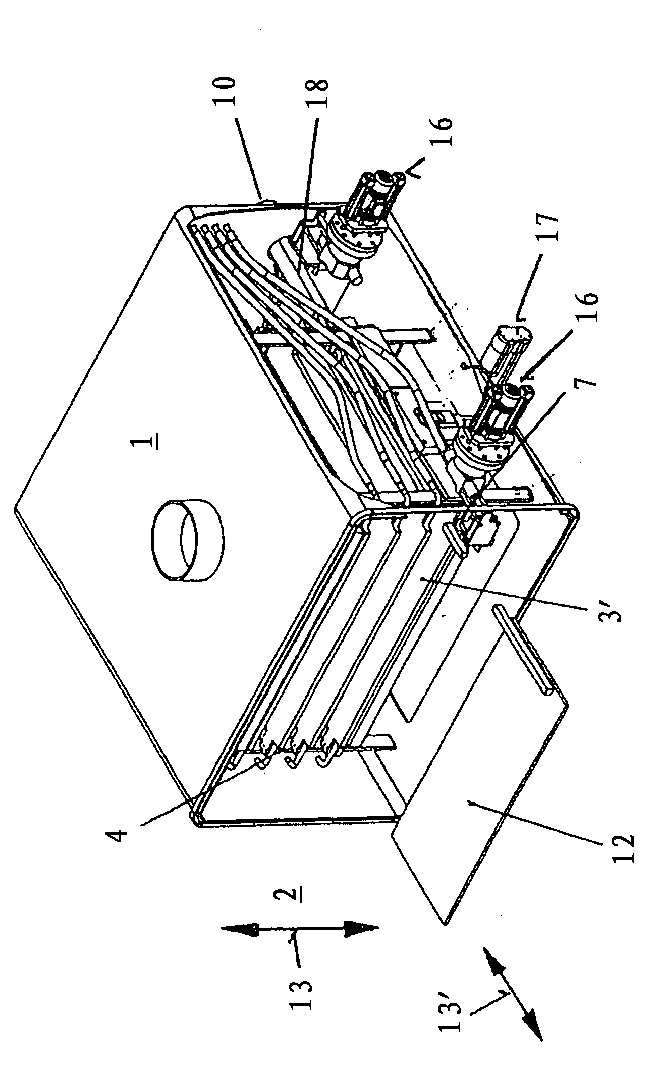 Loading and unloading device for a freeze-drying installation