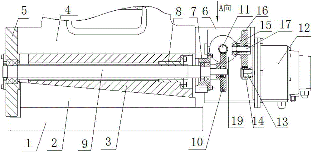 Automatic adjusting inclined wedge block type die closing height adjusting device