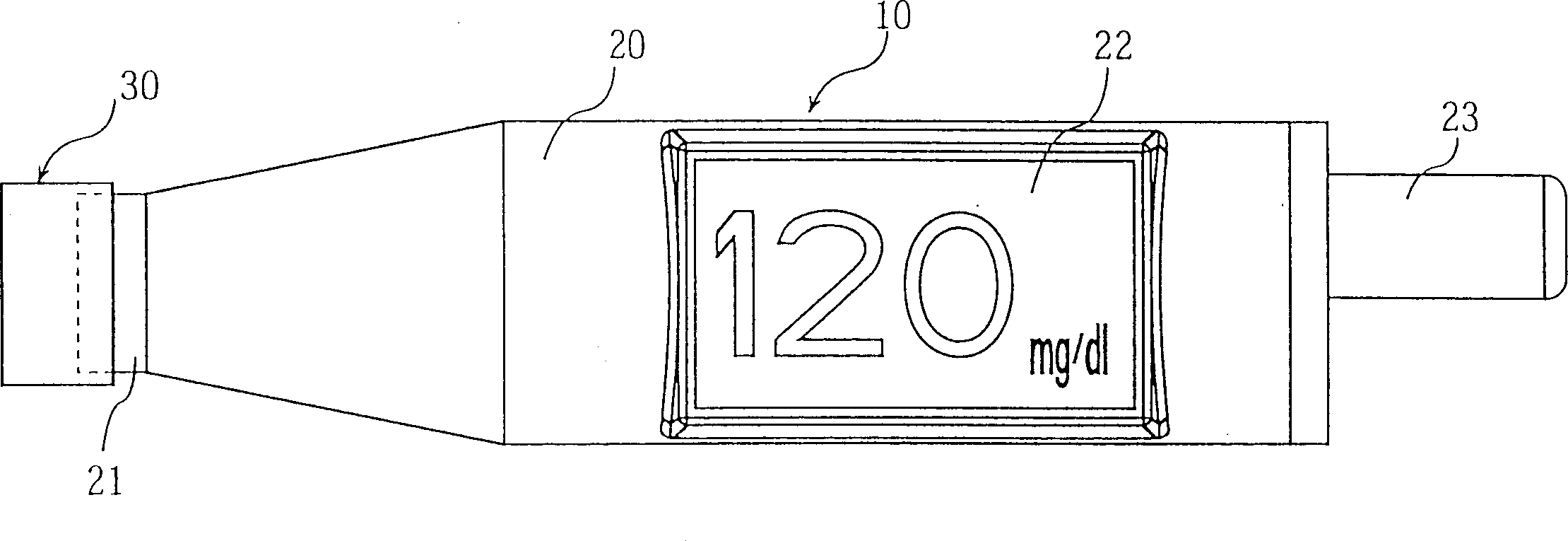 Body fluid measuring apparatus with lancet and lancet holder used for the measuring apparatus