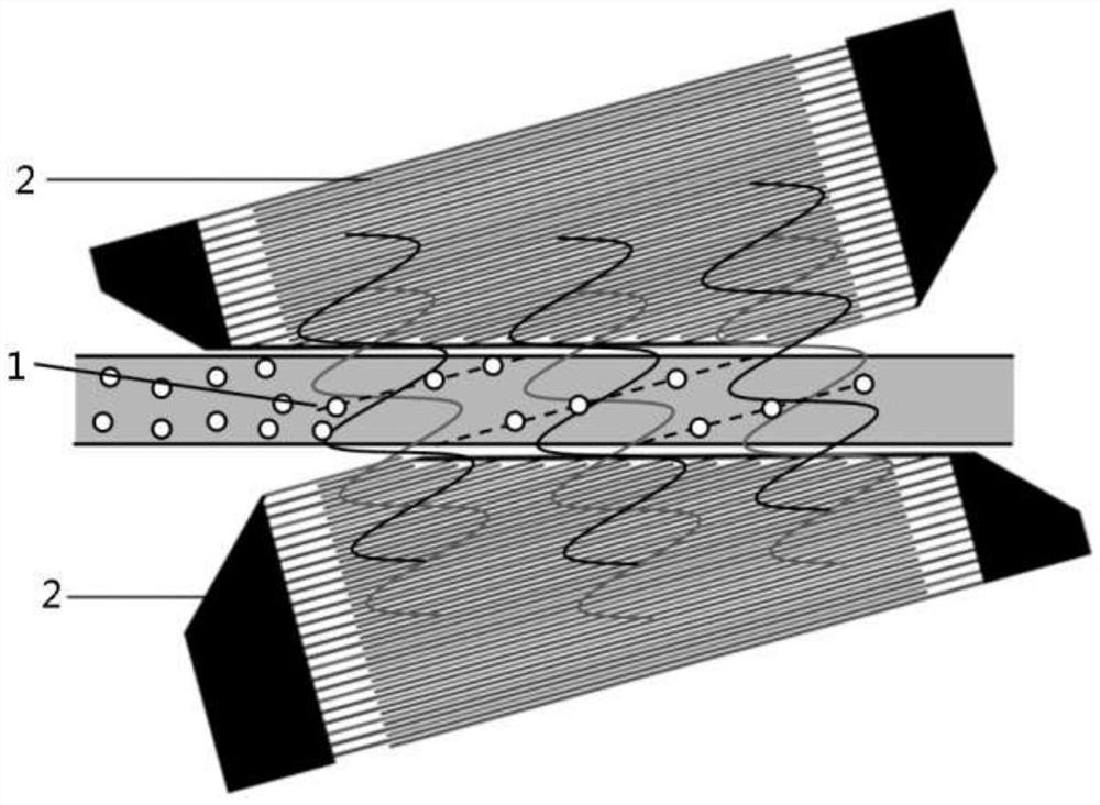 Full-coverage surface acoustic wave interdigital transducer