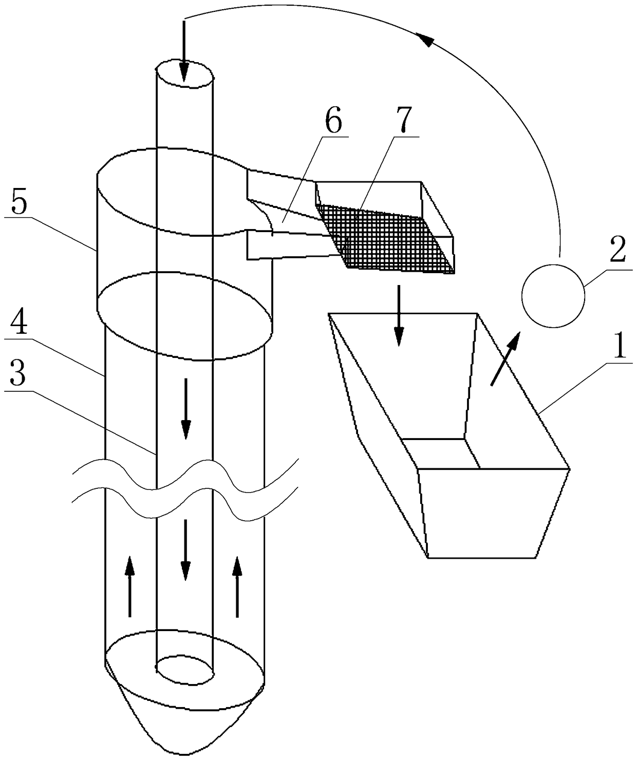 Cast-in-place pile hole cleaning slag filtering device and method