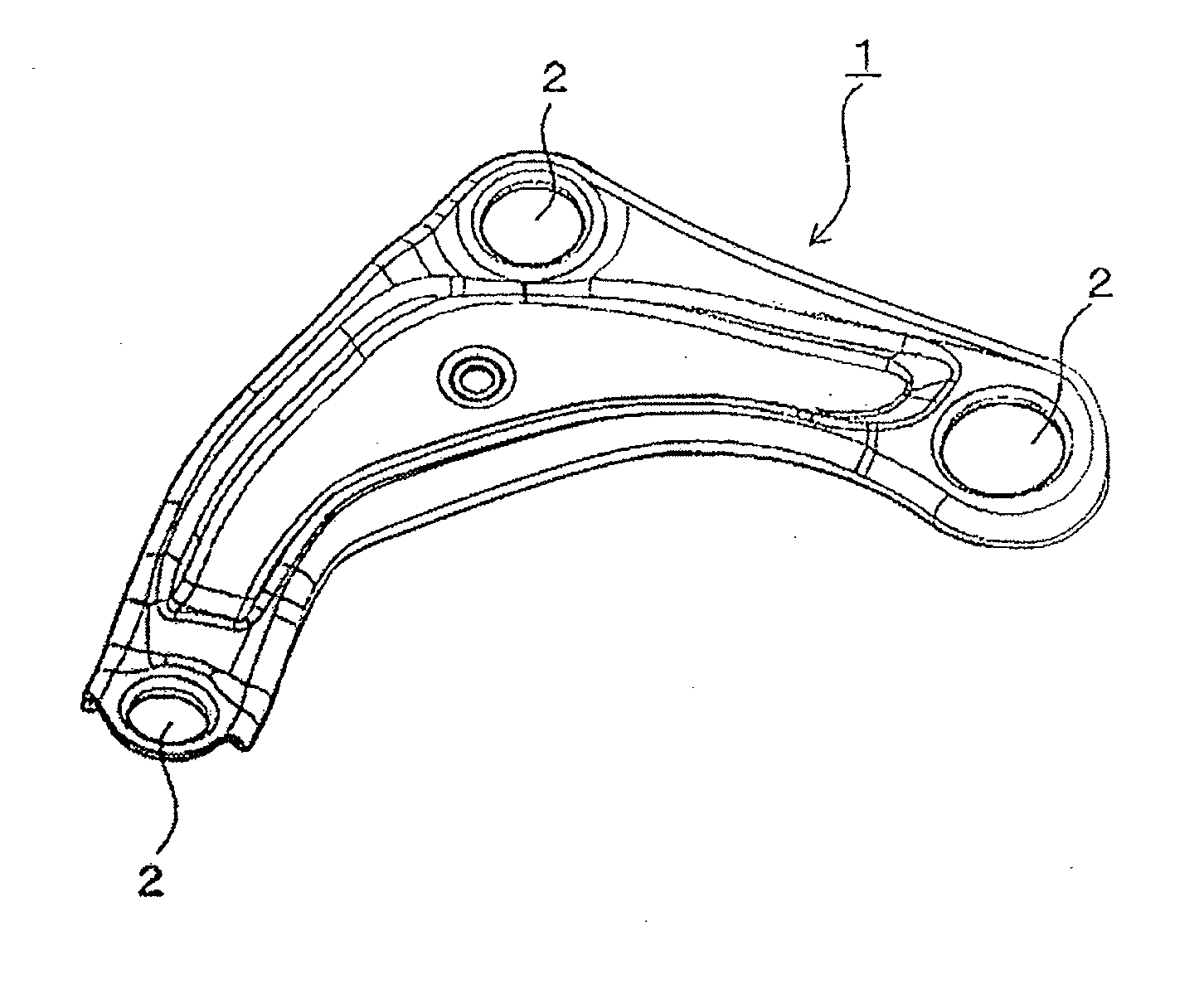 Vehicle link component, and manufacturing method therefor