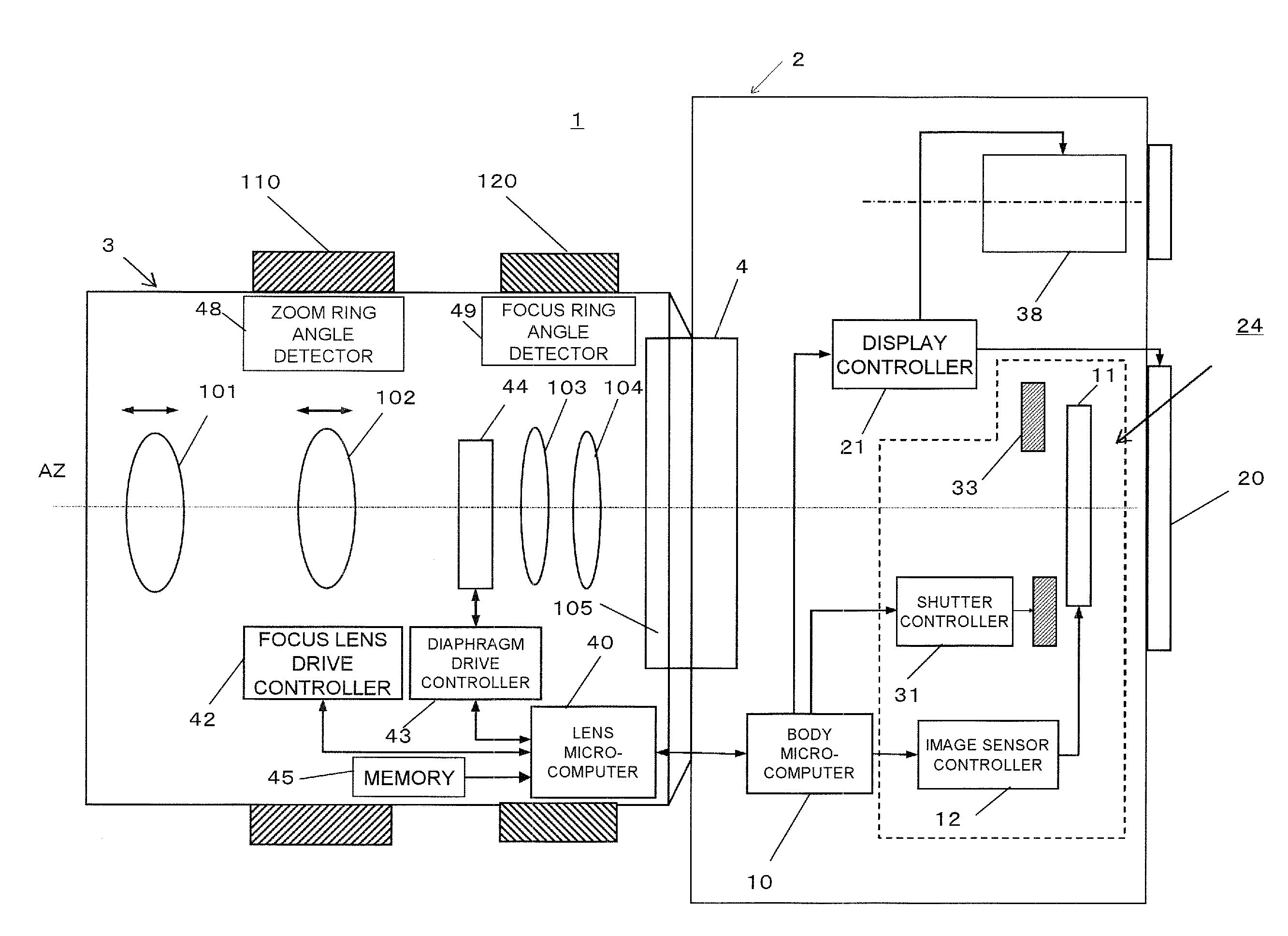 Zoom lens and imaging apparatus including focus cam for converting rotation amounts into focus lens group movement