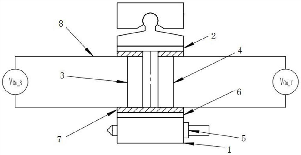 A device and method for measuring Seebeck coefficient of materials by using contrast method