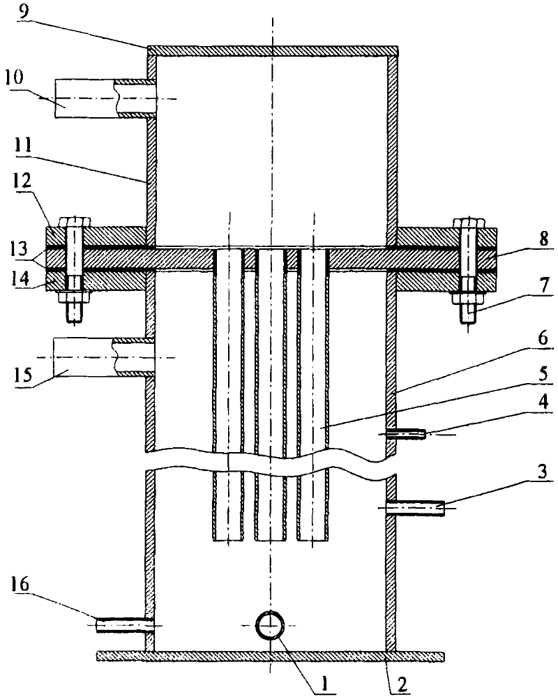 Integrative coordinated desulfurization, denitration, demercuration device and technique using spray bubbling method