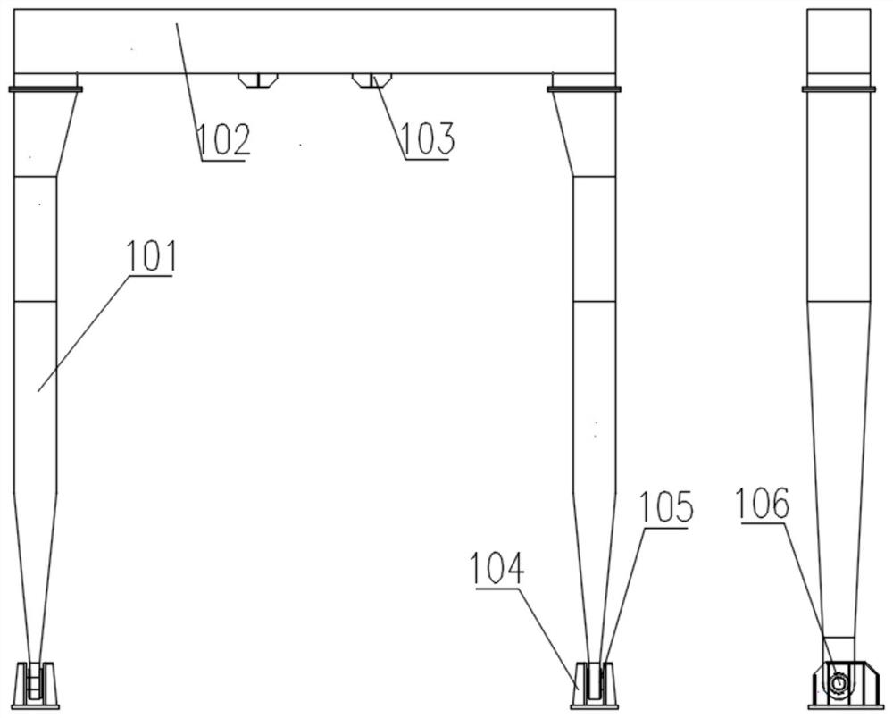 A land test device and method for a submersible hoisting system