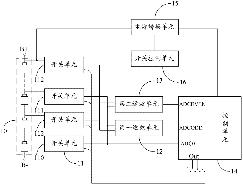 Battery voltage detection circuit and battery management system