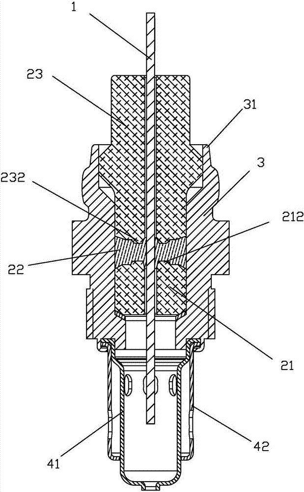 Chip type oxygen sensor structure and manufacturing method thereof