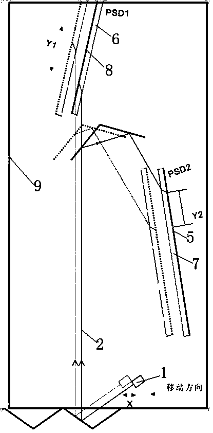 Differential displacement sensor with refractor and measuring method thereof