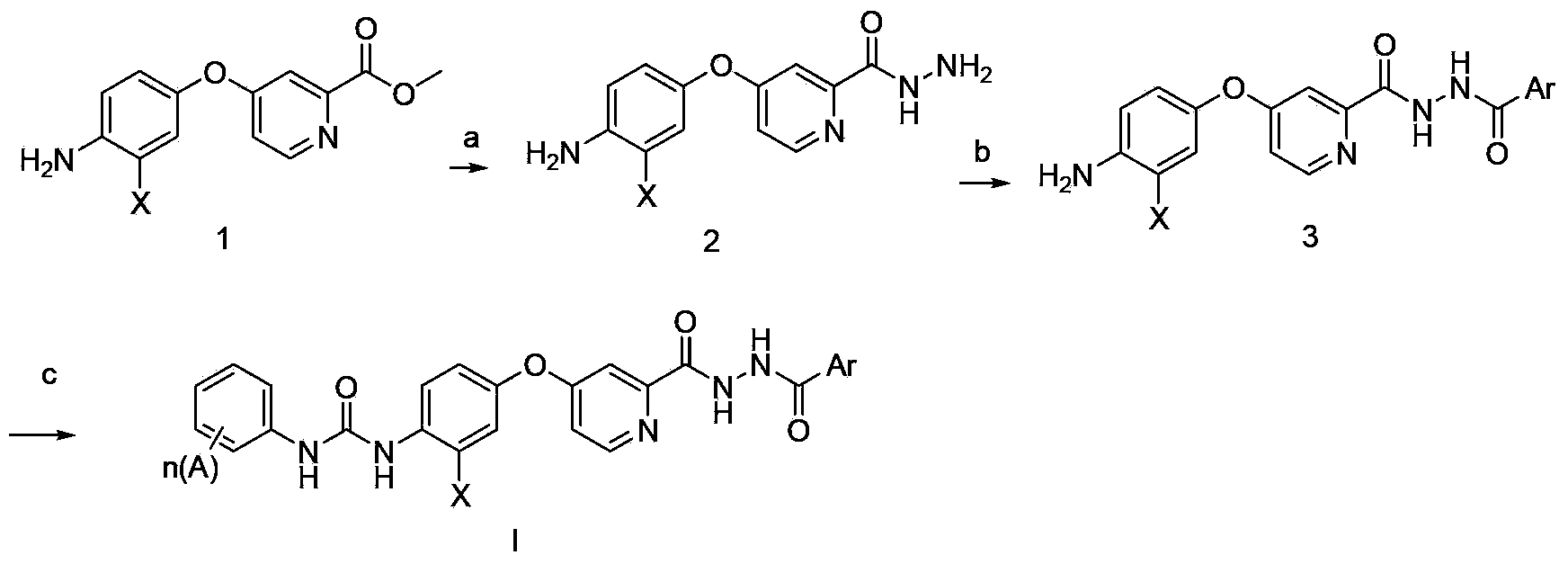 N'-aryl formyl o-pyridine hydrazide derivatives, and preparation methods, pharmaceutical composition and application thereof
