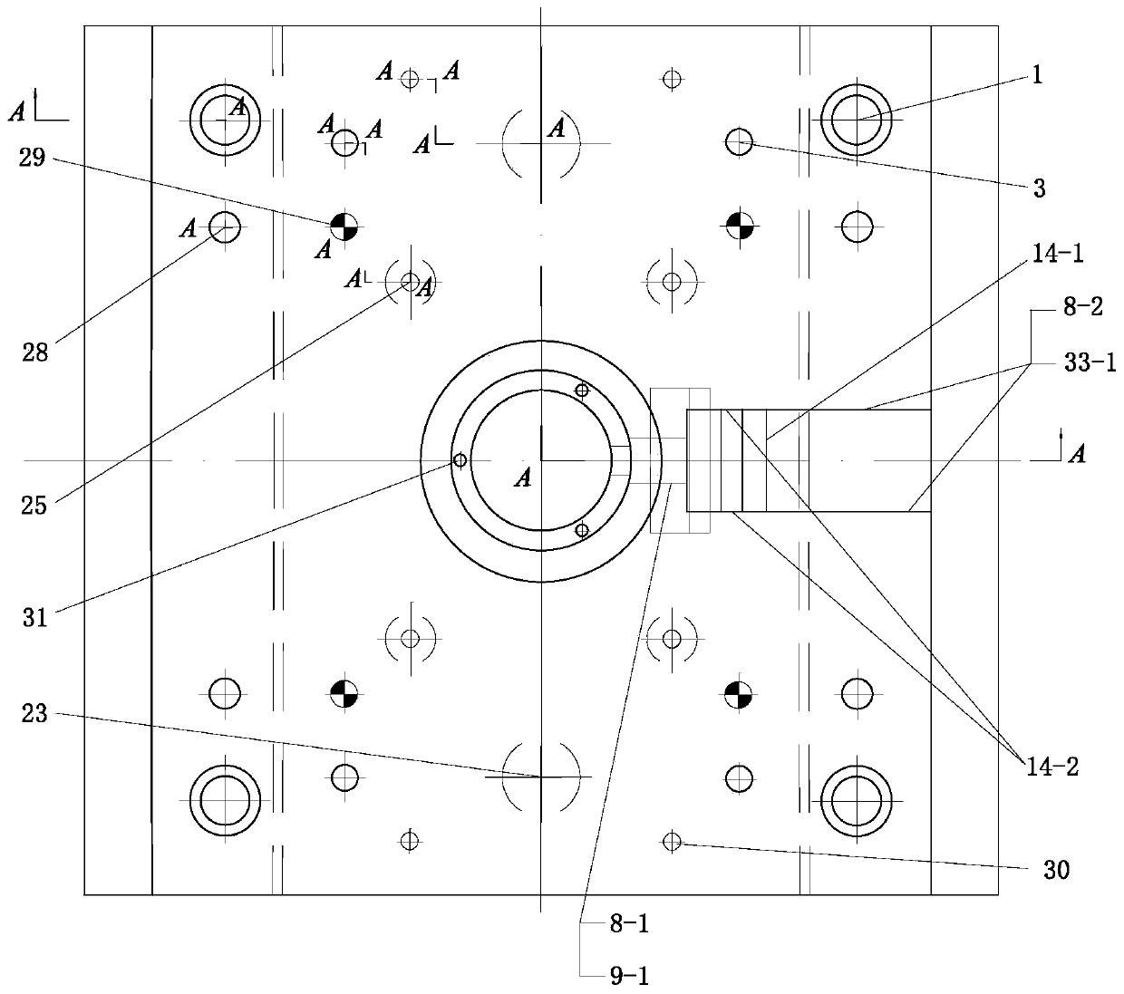 Lateral core-pulling mechanism capable of pushing and returning on oblique plane and method