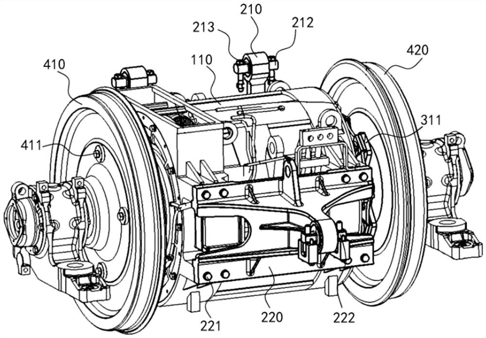 Wheel set driving system and rail vehicle