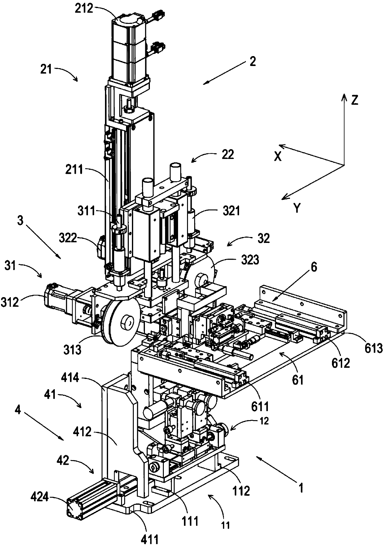 Liquid crystal display screen main pressing device