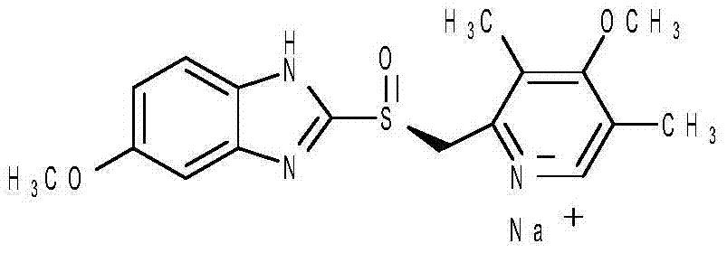 Esomeprazole sodium and method for detecting impurity content in esomeprazole sodium for injection