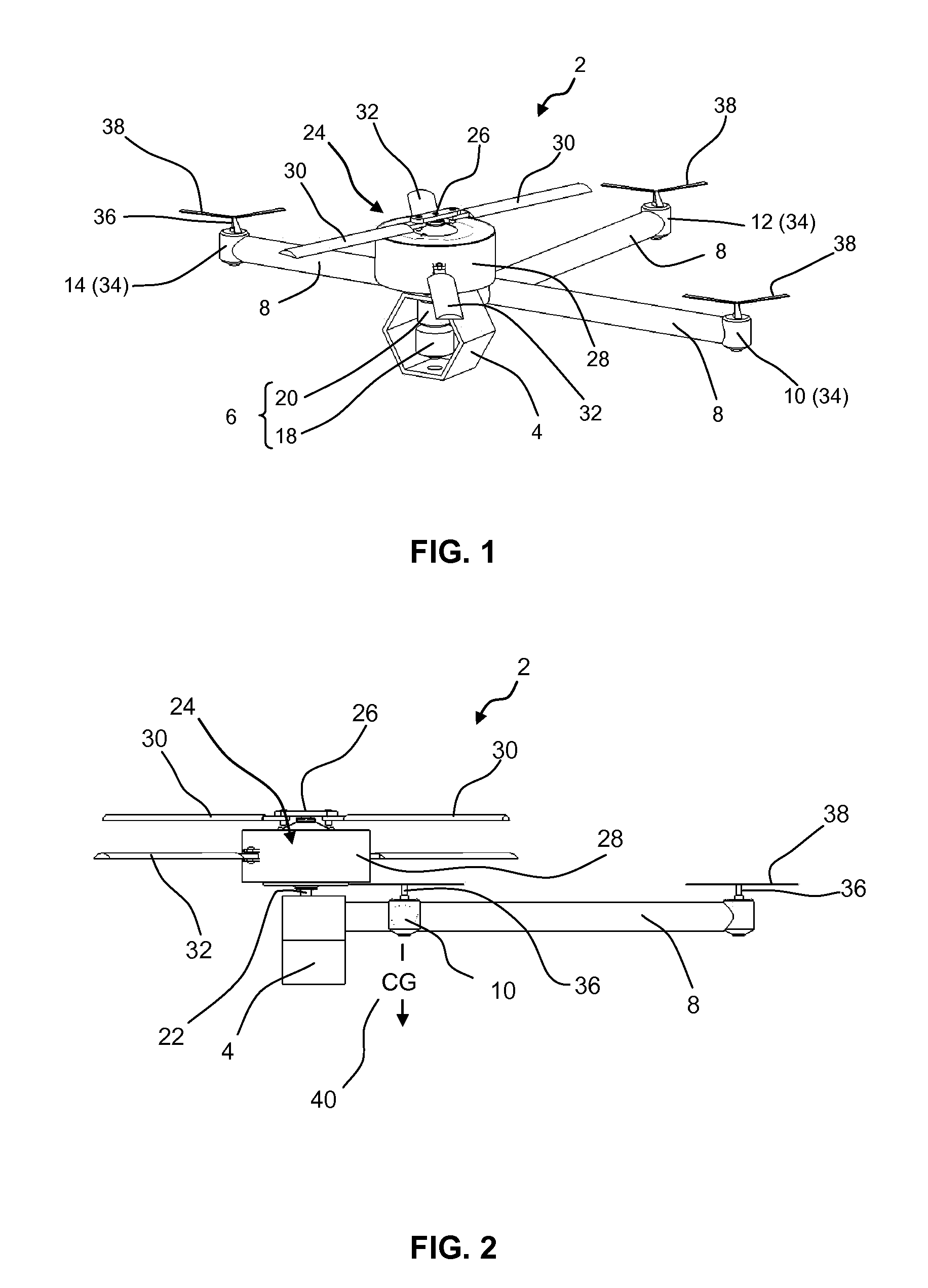 Asymmetric multirotor helicopter