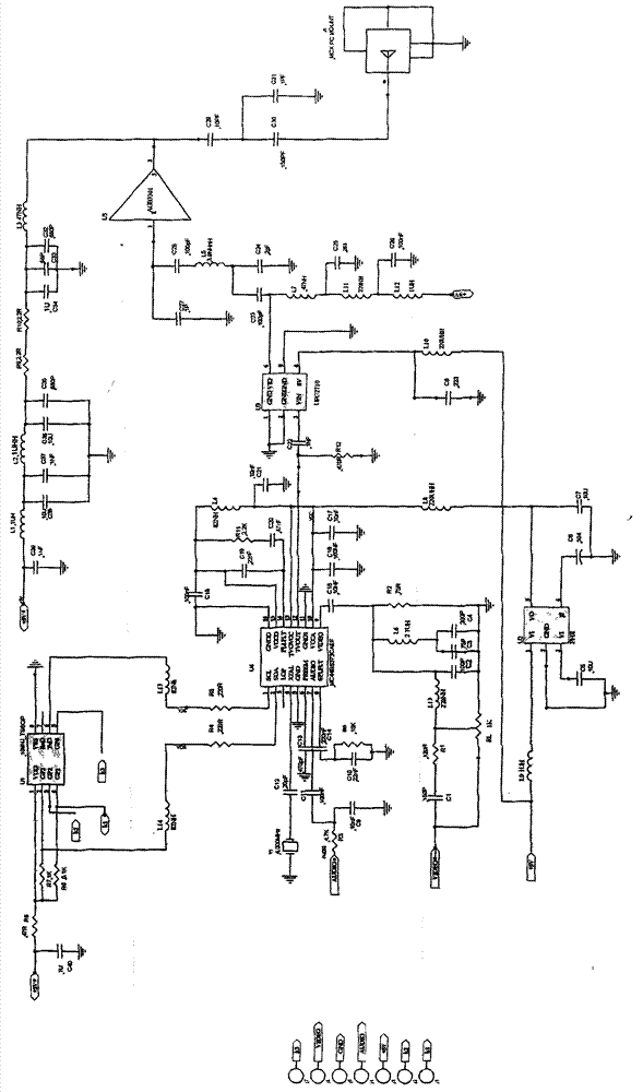 Integrated ultrahigh frequency audio and video transmitter and transmission method thereof