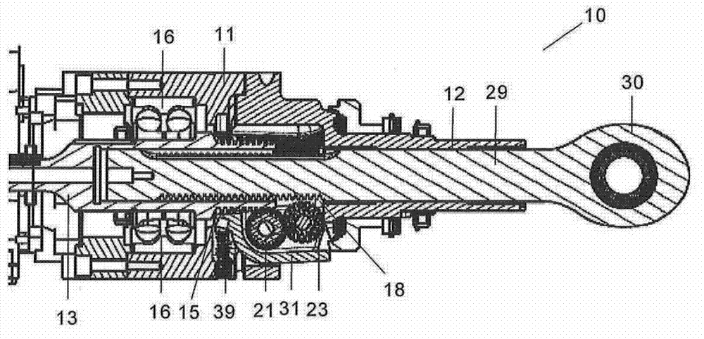 Linear actuator and aircraft component comprising same