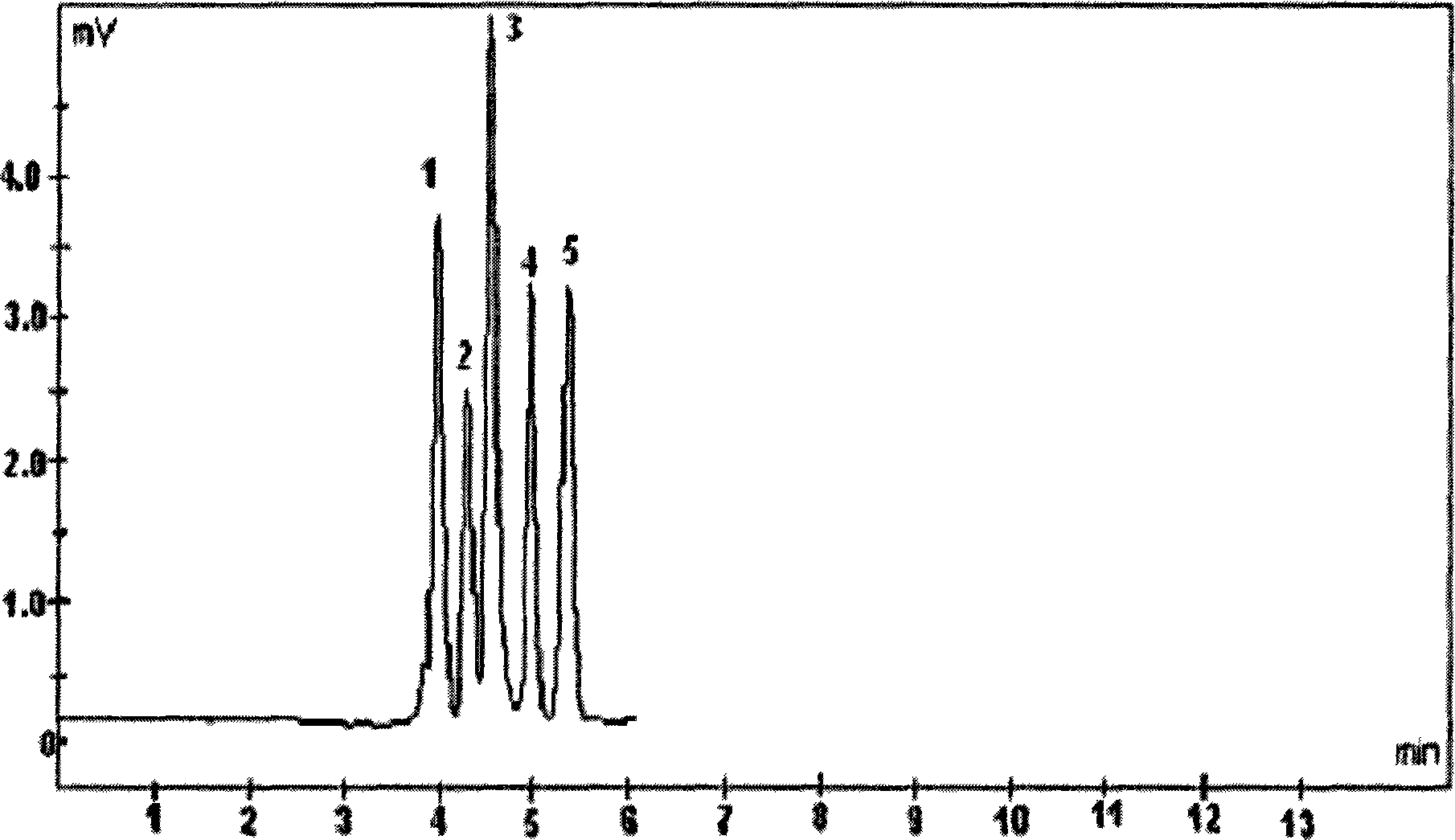 Formula of raw material of reversed phase ion exchange electrochromatography column, and preparation method