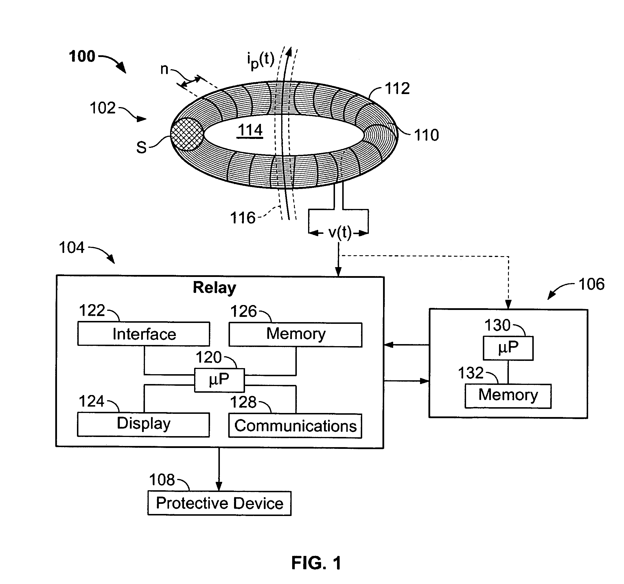 Protective relay device, system and methods for Rogowski coil sensors