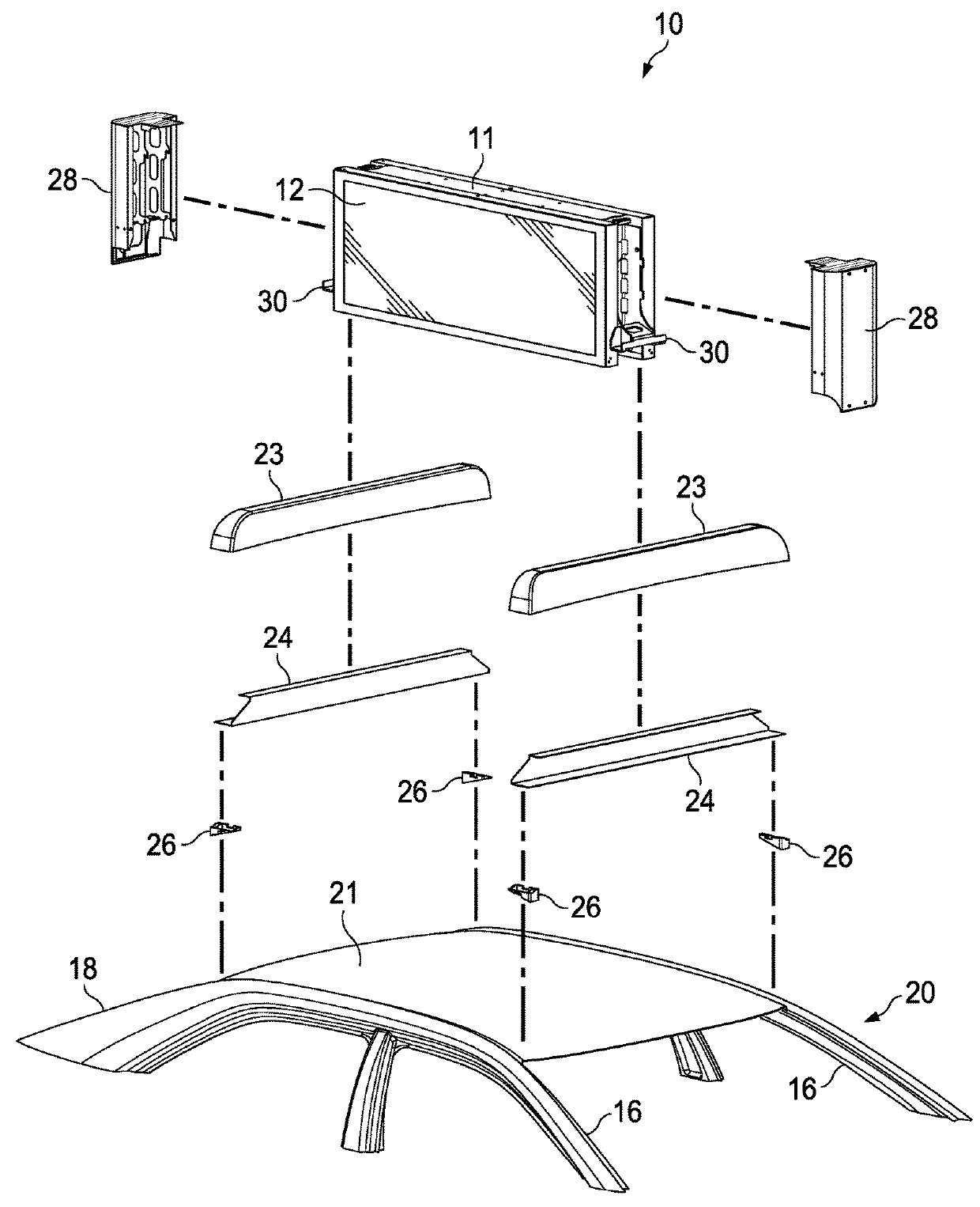 Roof mounting apparatus and system for vehicle topper