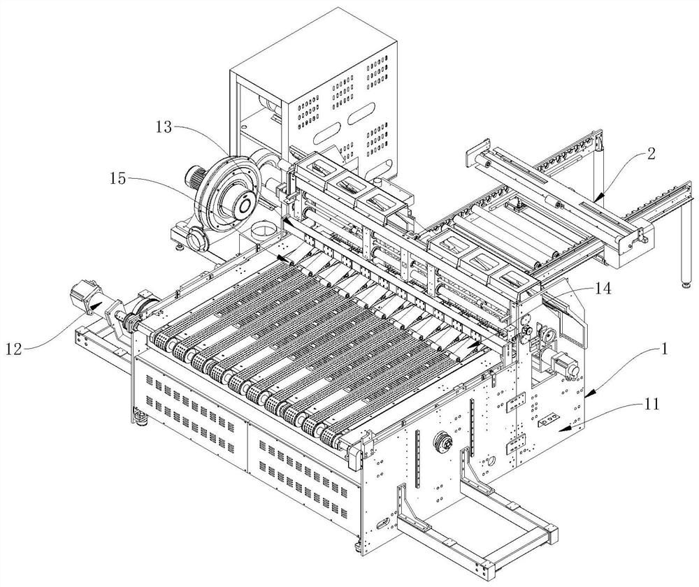 Platform air suction shutter device of high-speed corrugated board digital printing machine