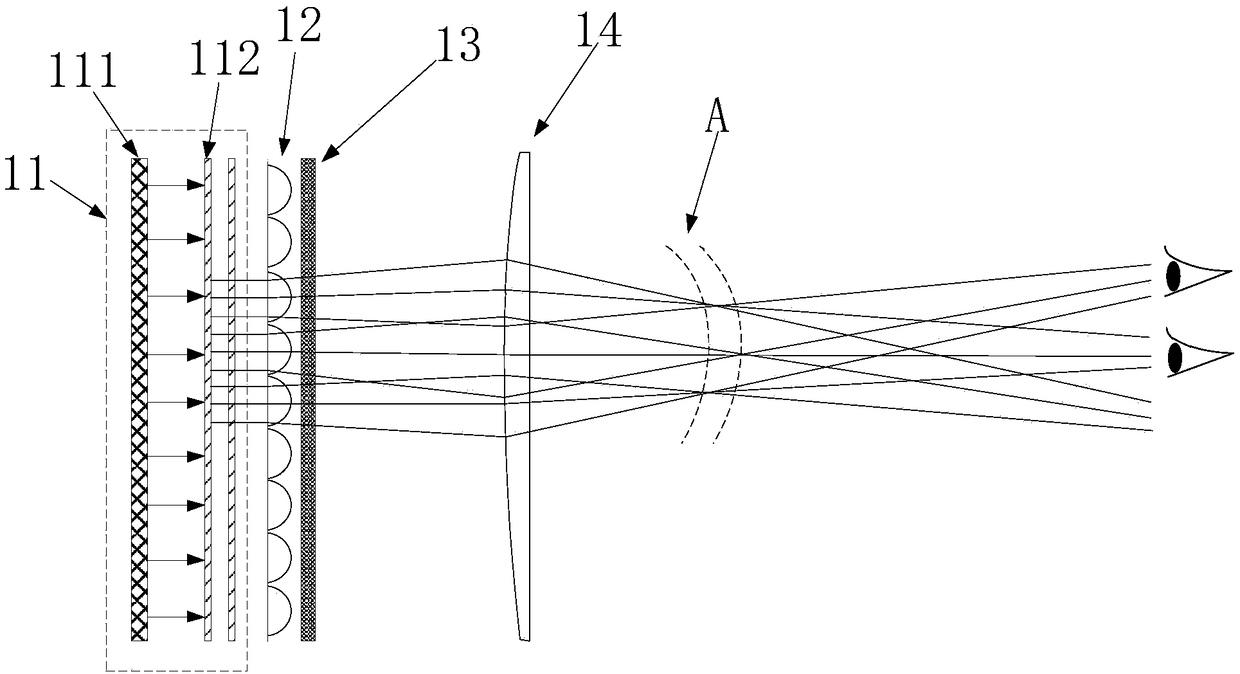 Integrated imaging display device