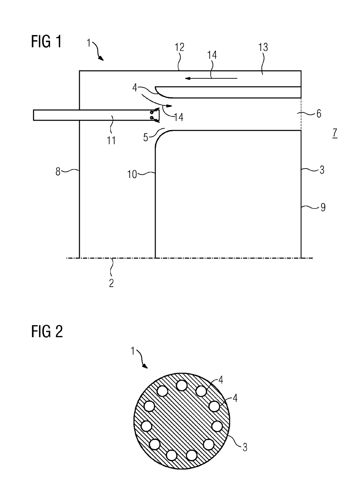 Jet burner with cooling duct in the base plate