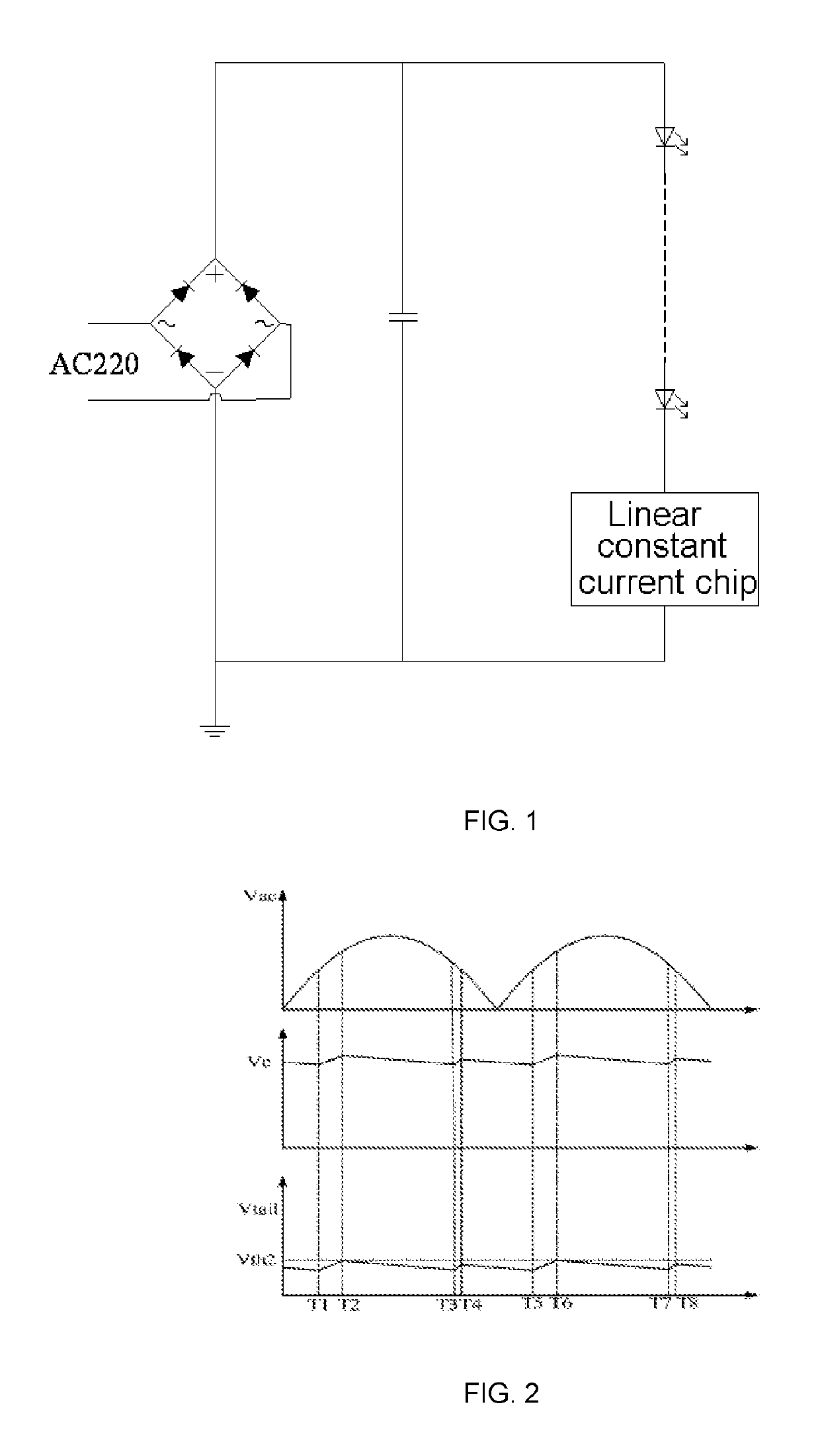 Linear constant current LED drive device capable of driving reduced number of LEDs