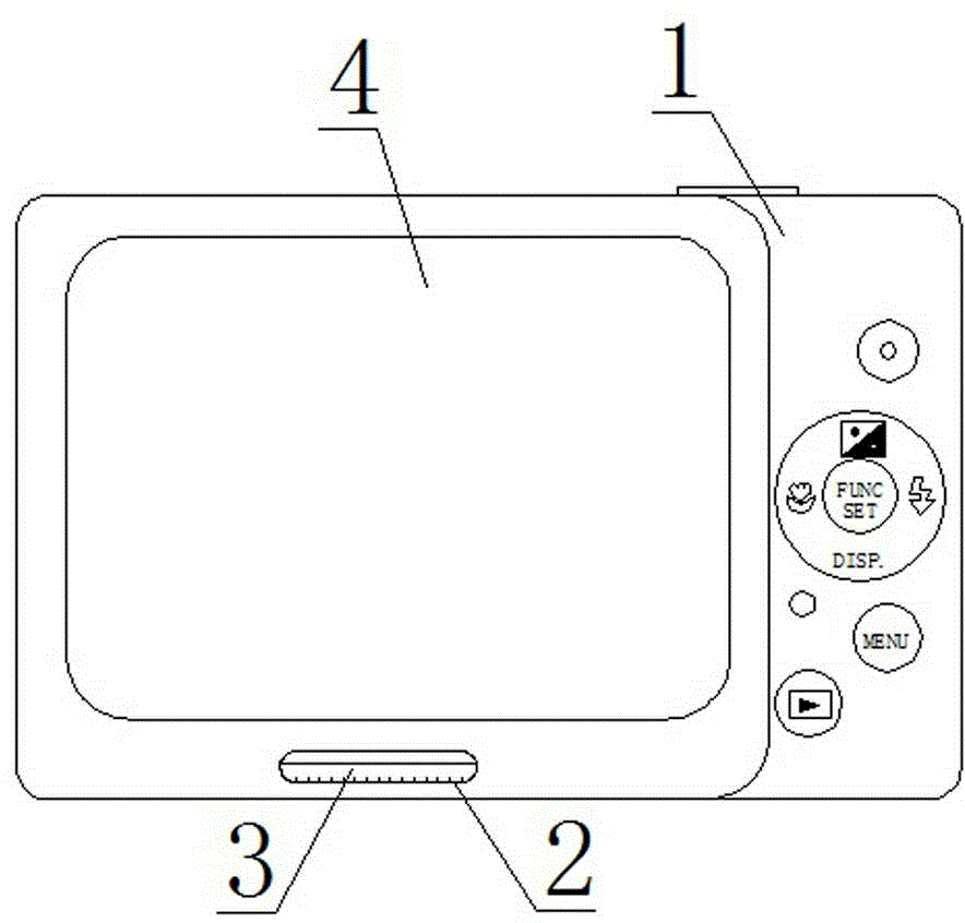 Camera with level ruler