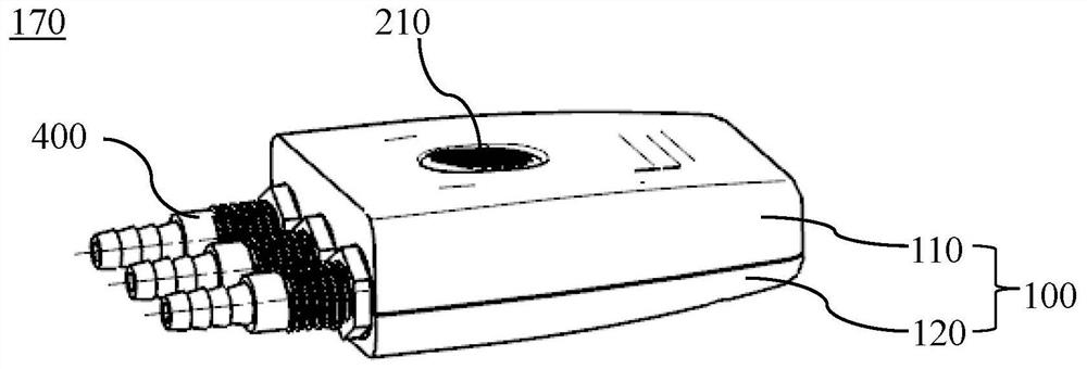 Connecting device, connector with same and heat exchange equipment