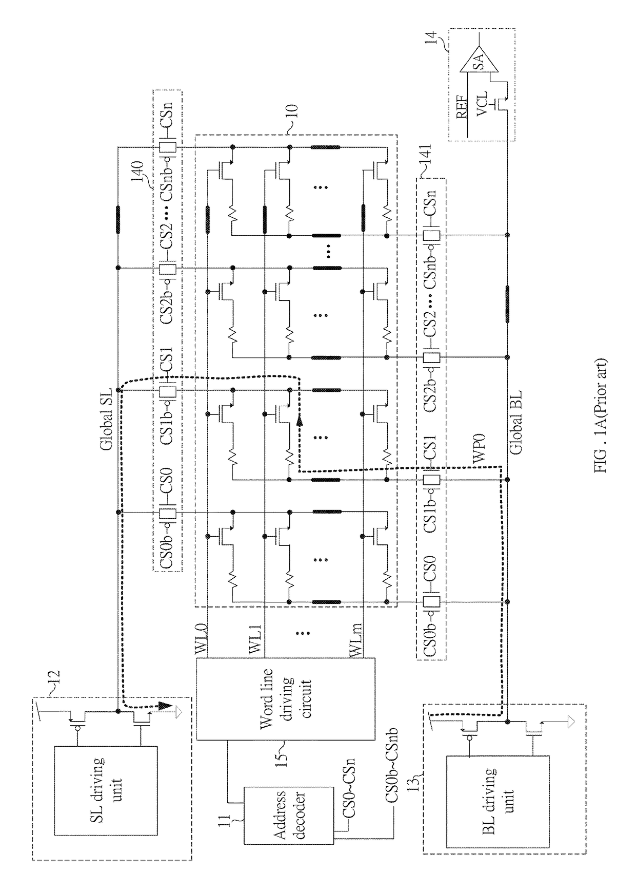 Read/write control device of resistive type memory
