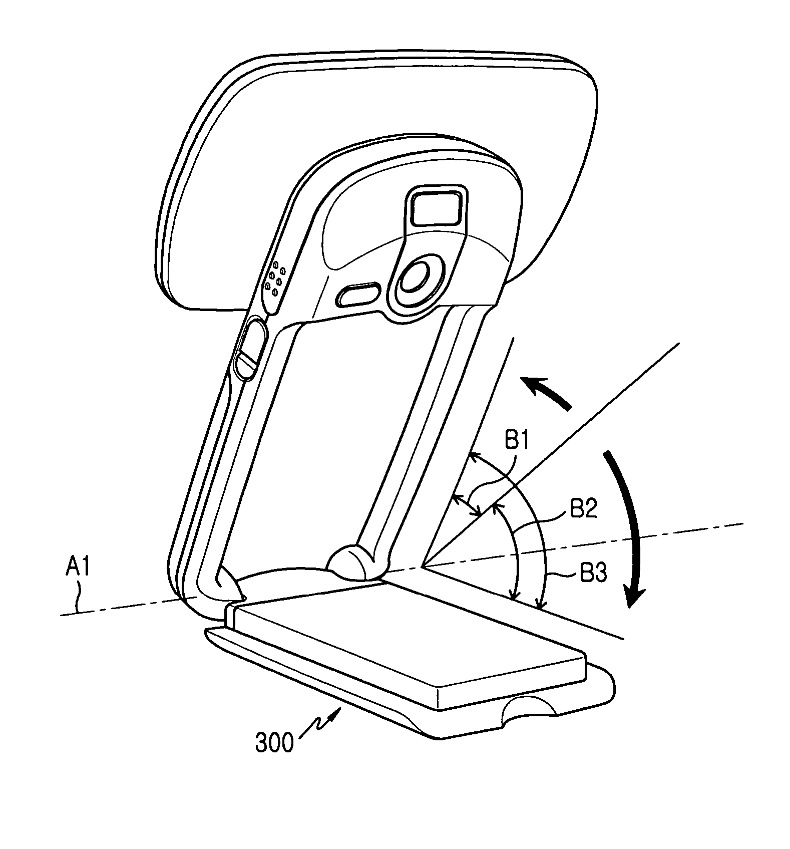 Sliding/swing-type portable apparatus having self-retaining function