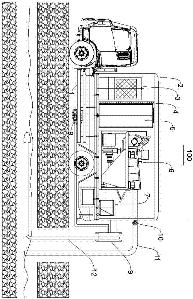 Sludge treatment vehicle