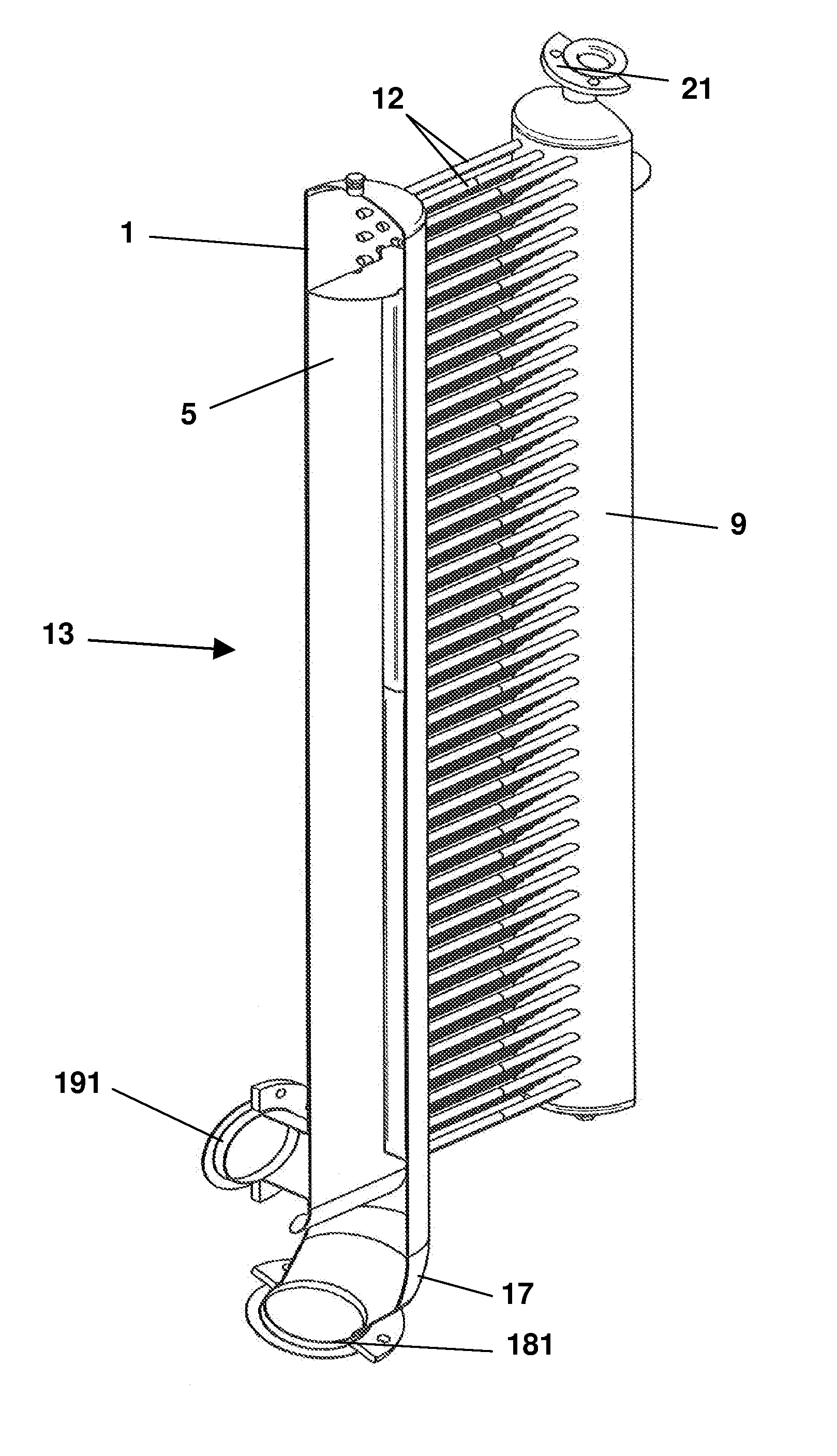 Collector pipe for a heat exchanger device, a heat exchanger device and a method for emptying a heat exchanger device