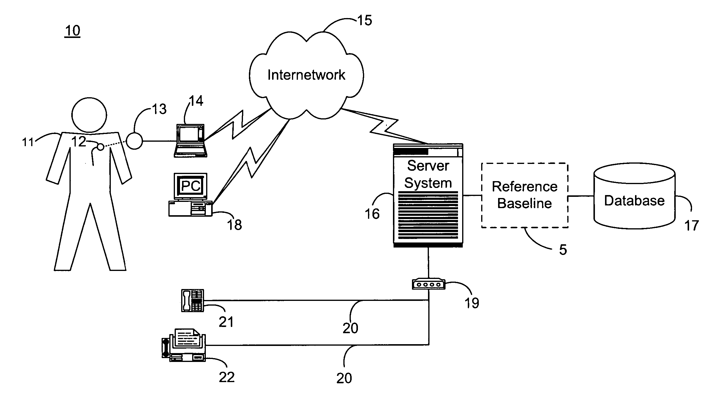 System and method for determining a reference baseline record