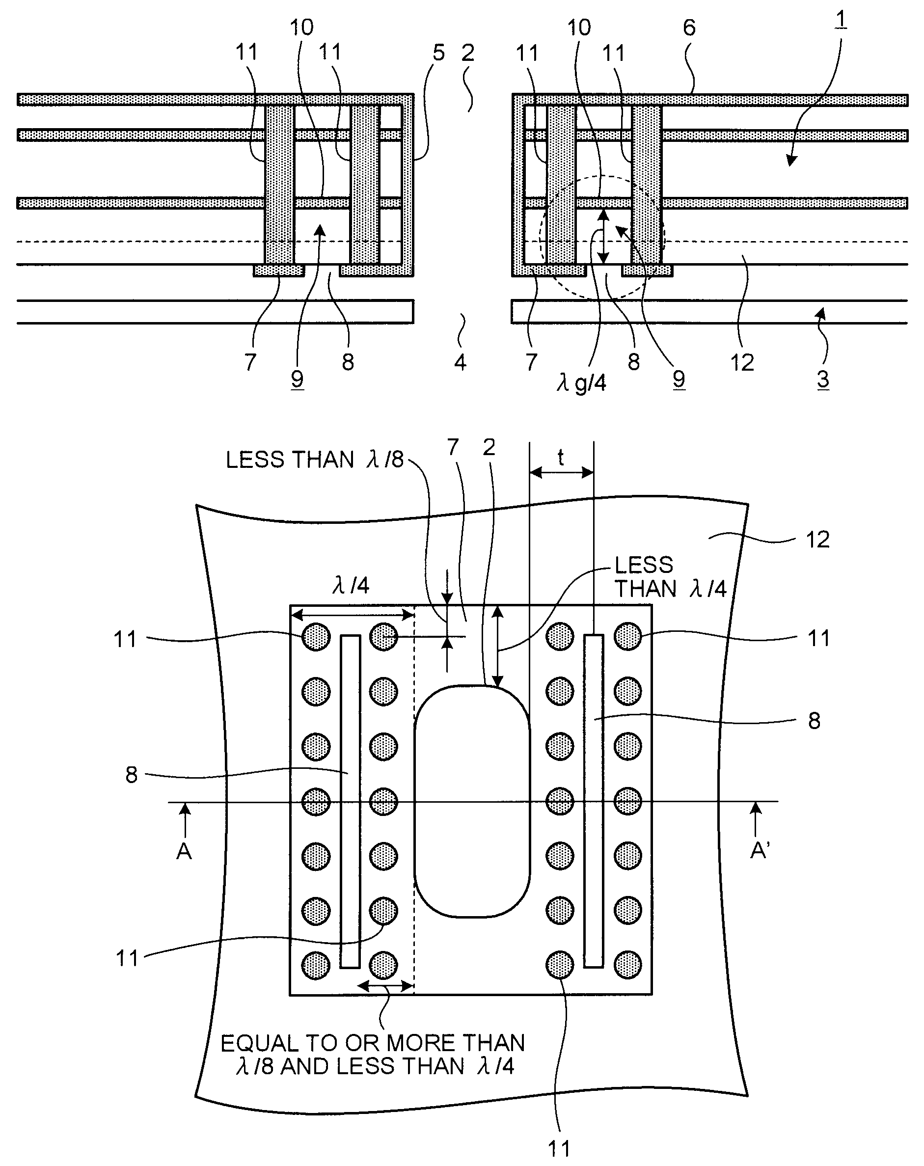 Waveguide connection between a multilayer waveguide substrate and a metal waveguide substrate including a choke structure in the multilayer waveguide