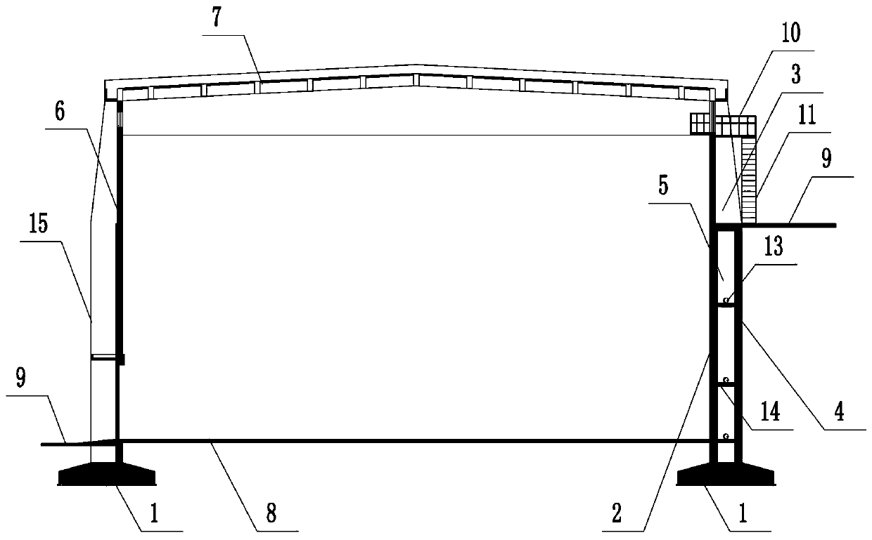 Full-automatic waterproof mountain-near granary for storing bulk grains