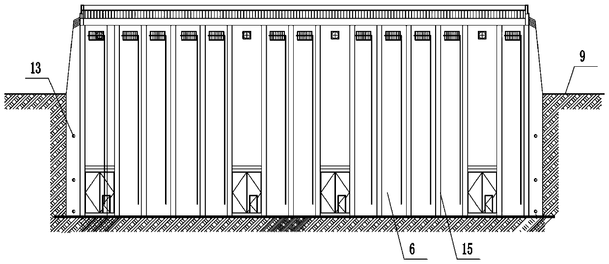 Full-automatic waterproof mountain-near granary for storing bulk grains