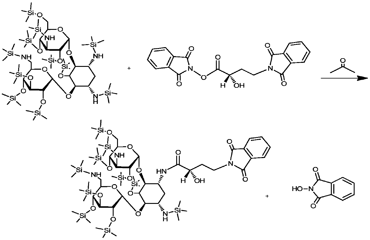 Method using enzymolysis method to recycle kanamycin A from amikacin treating liquid