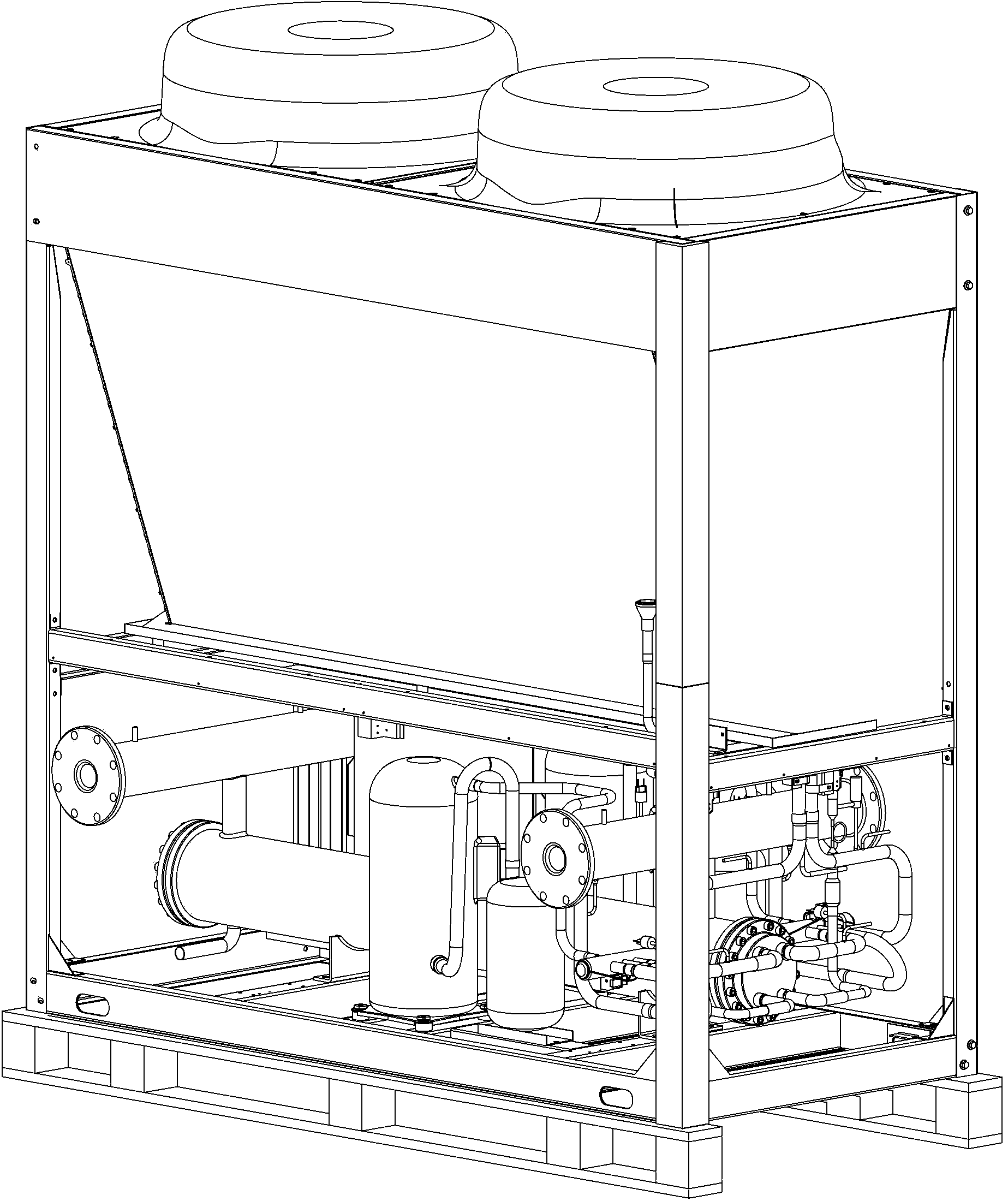 Packaging device and packaging method for air conditioning equipment