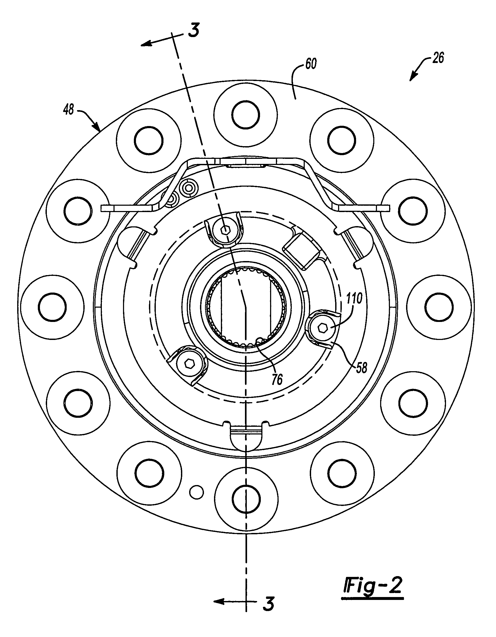 Electromagnetic locking differential assembly