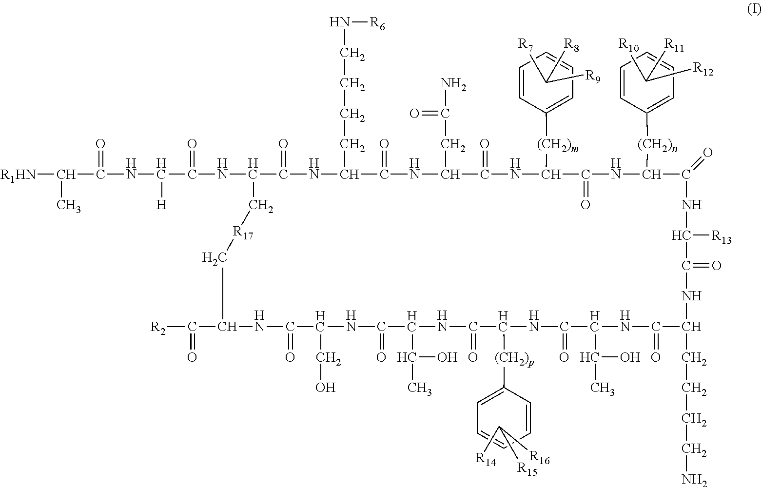 Peptide ligands of somatostatin receptors
