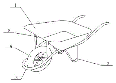 Hand wheelbarrow with protection function