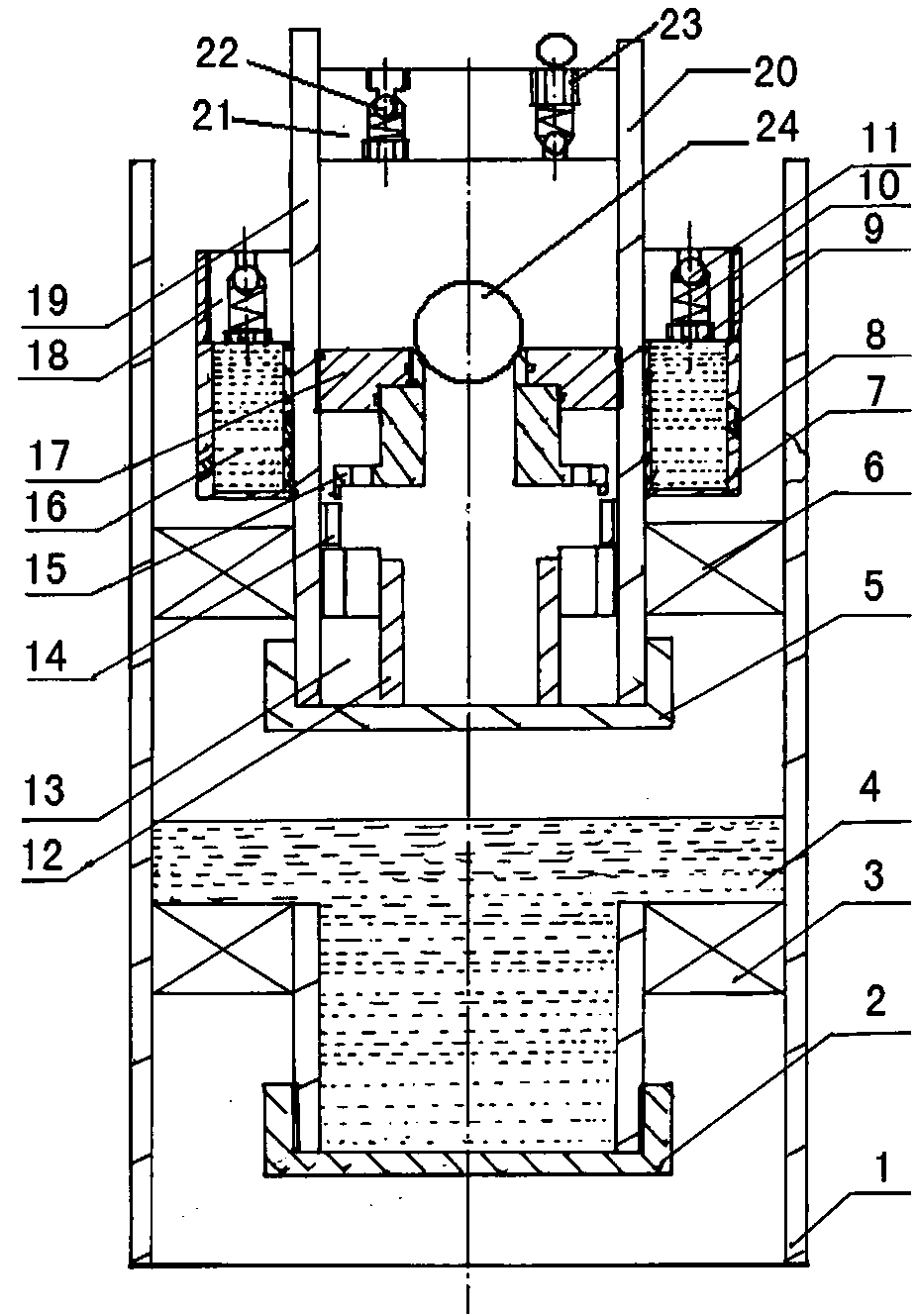 Chemical repairing device for petroleum casing pipes