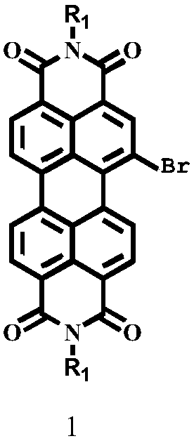 Synthesis and preparation method and applications of triptycene-based perylene imide compound