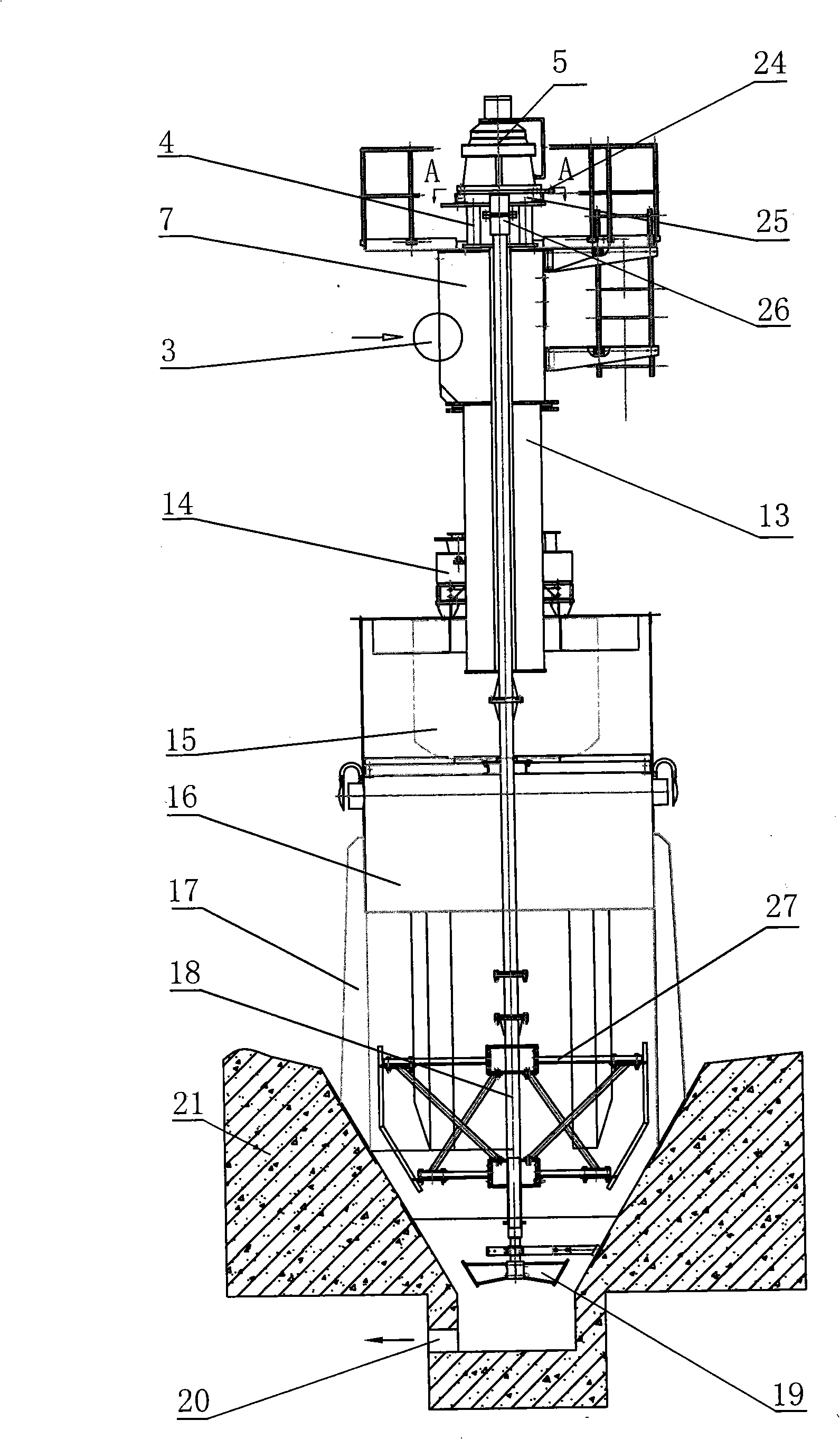 Automatic rake-lifting concentrator